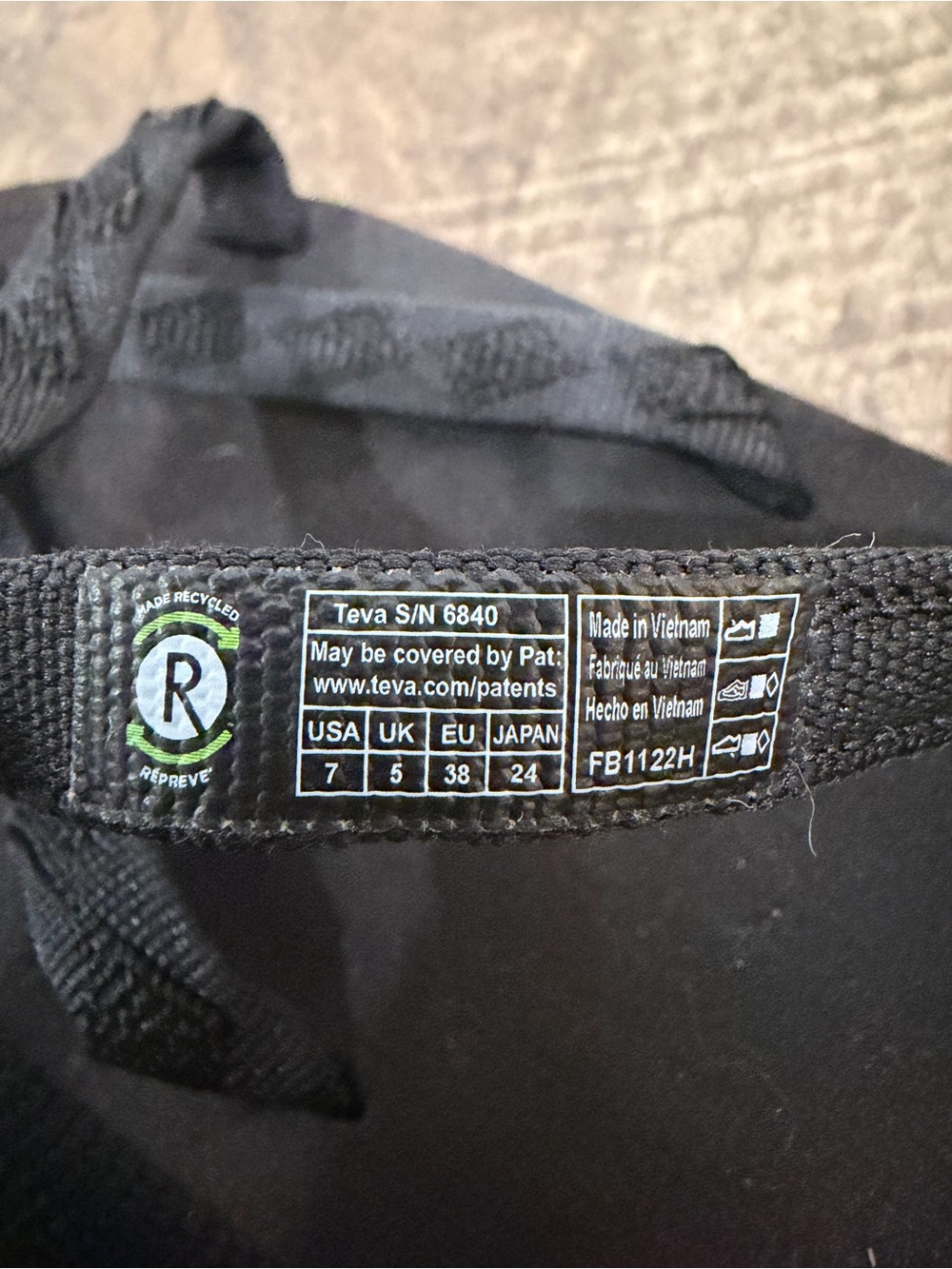 Teva Black Slip-On Sandal with Repreve Logo NWOT - Picture 4 of 4
